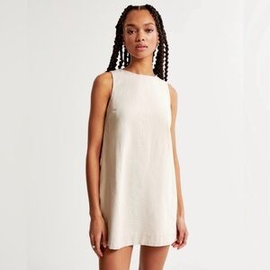 Abercrombie & Fitch Cream high neck Mini Dress